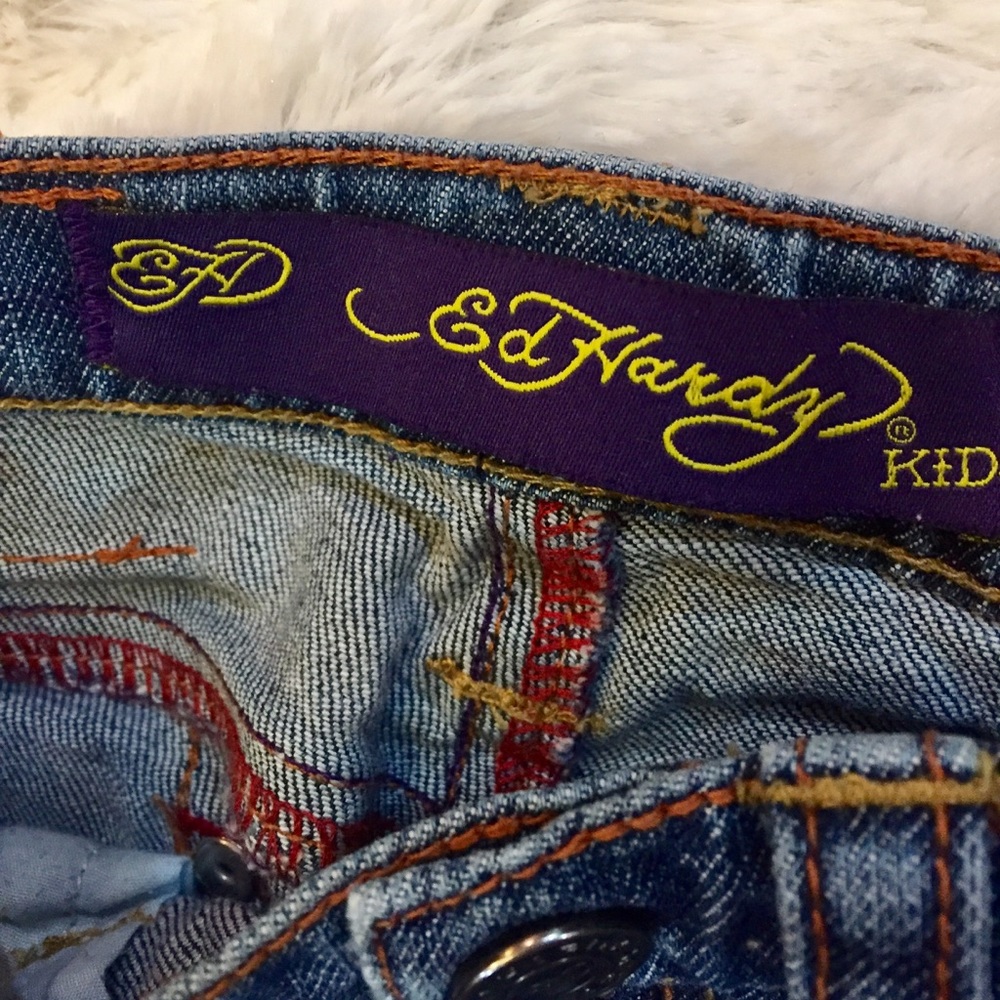 Unisex size 7 Ed Hardy Kids jeans 👖! EUC - Picture 7 of 8